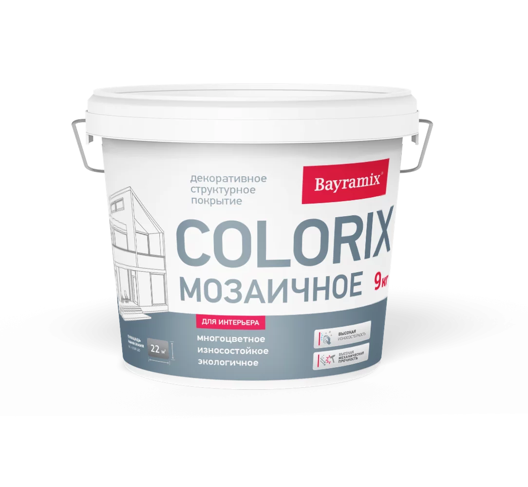 Мозаичное покрытие Colorix, Cl 16, 9 кг, Bayramix —  декоративная штукатурка Байрамикс Колорикс