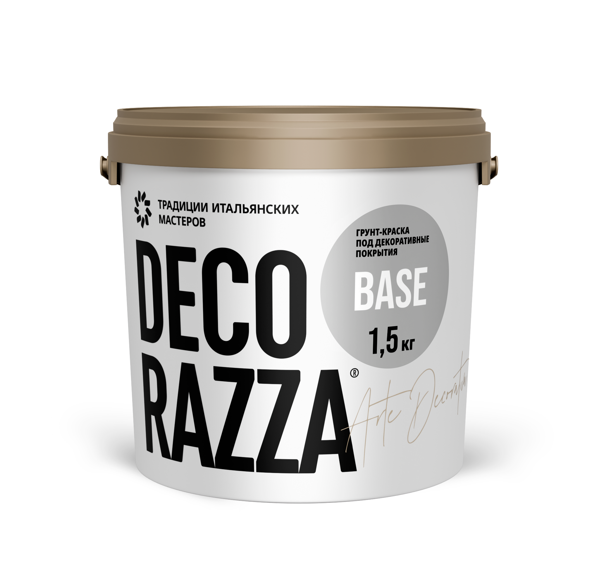 Decorazza Грунт-краска BASE, 9 л — краска защитно-декоративная, без резкого запаха, колеруемая для стен и потолков