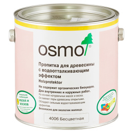 ОСМО 4006 Бесцветная Пропитка для древесины с водоотталкивающим эффектом OSMO Holzprotektor для внутренних работ (0,22 л)