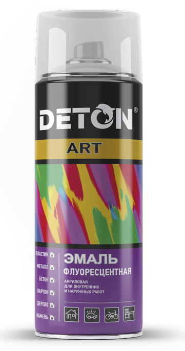 Deton ART Аэрозоль Deton-ART флуоресцентная Аэрозоль 520 мл Флуоресцентный зеленый, для наружных работ, флуоресцентная