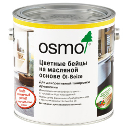 ОСМО 3590 Черный Цветные бейцы на масляной основе OSMO Öl-Beize для внутренних работ (2,5 л)