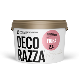Влагостойкая интерьерная краска FIORA Decorazza, цвет, фасовка 2,7 л: для внутренних работ, для стен и потолков